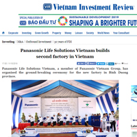 Panasonic Life Solutions Vietnam builds second factory in Vietnam