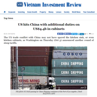 US hits China with additional duties on US$4.4b in cabinets